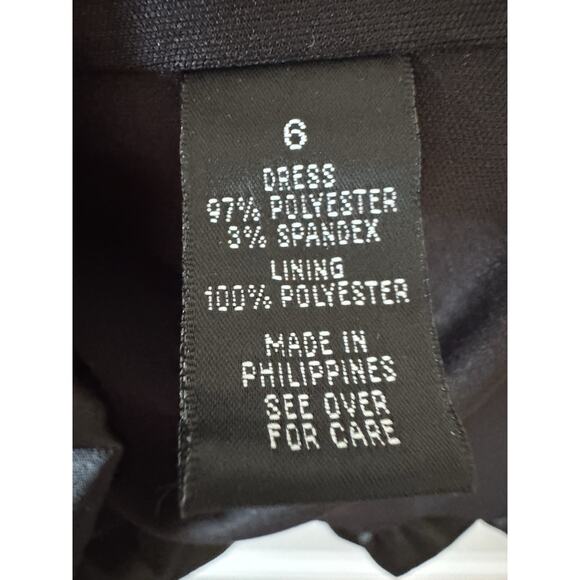 AGB STRAPLESS BEIGE BOW BLACK BUBBLE HEM COCKTAIL DRESS WOMEN'S SIZE 6 - Picture 2 of 4